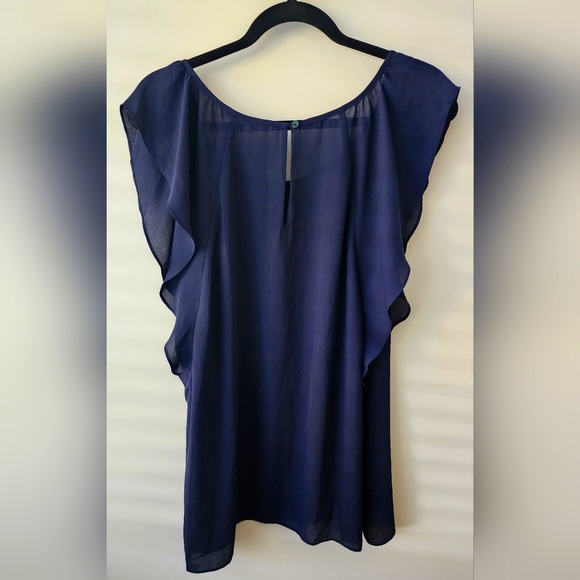 Violet & Claire Elegant Navy Blue Women's Top XL - Picture 3 of 5